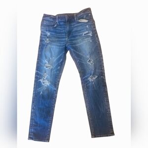 American Eagle Airflex+ Women's Distressed Blue Jeans